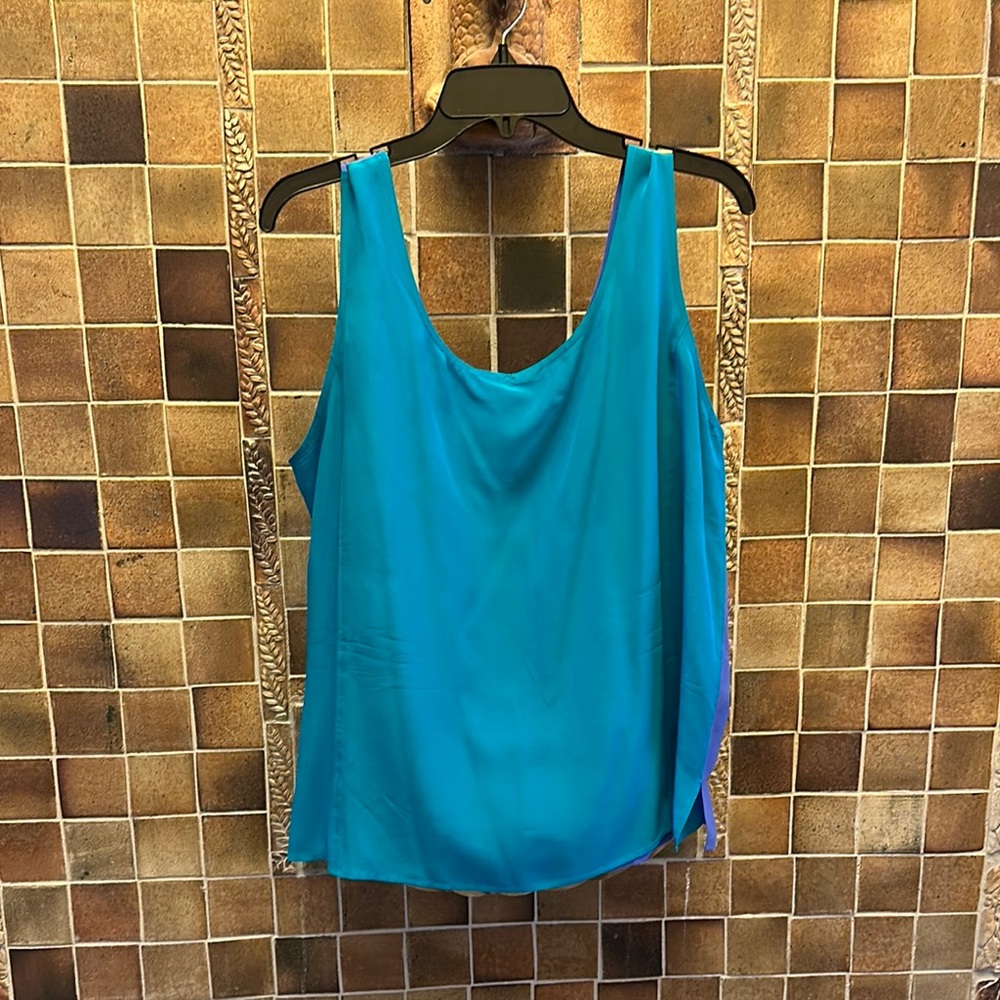 Diane Gilman Silk Reversible Women's Top 1X - Picture 2 of 3